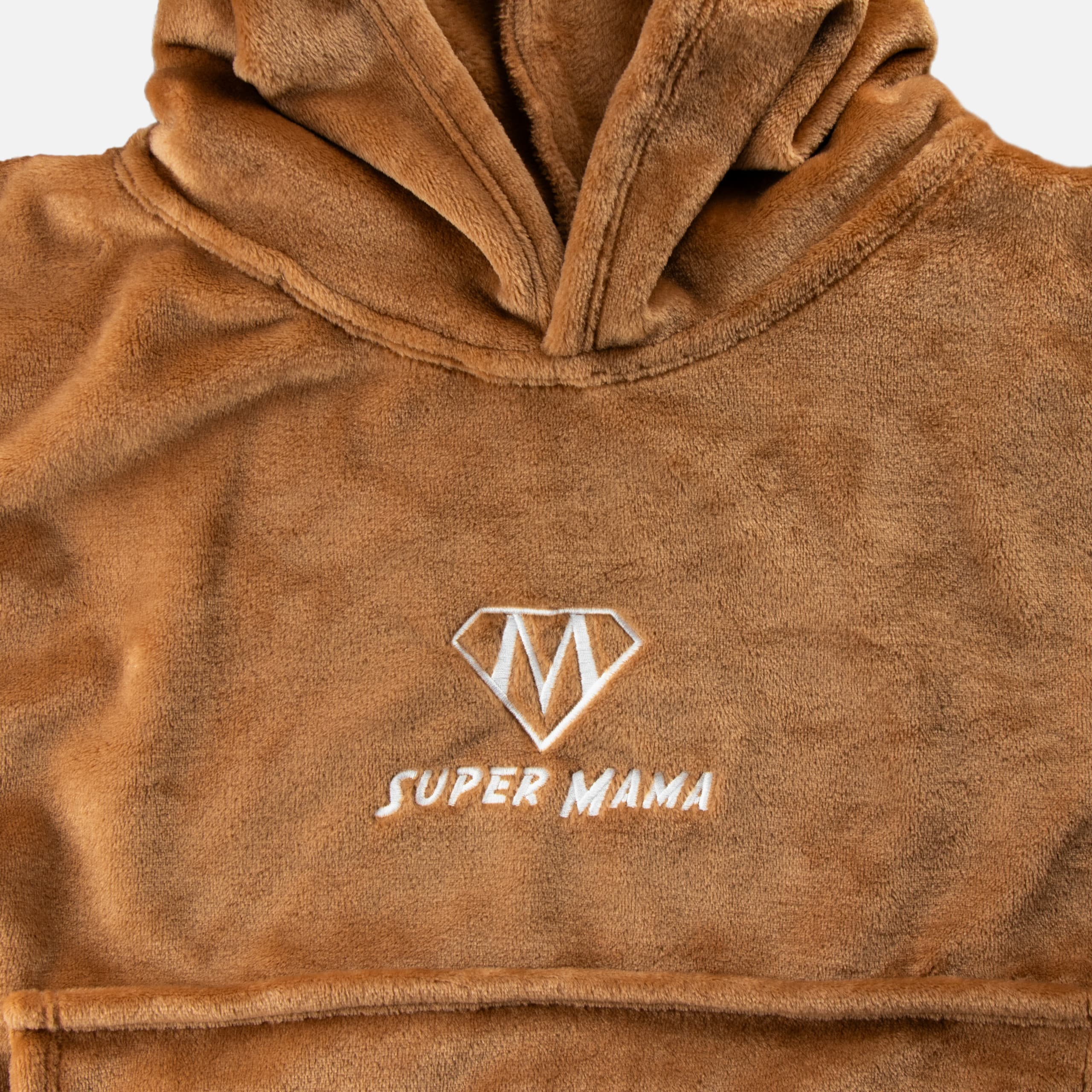 Bluzair SUPER MAMA - Bluza koc - Toffee - prezent na dzień mamy