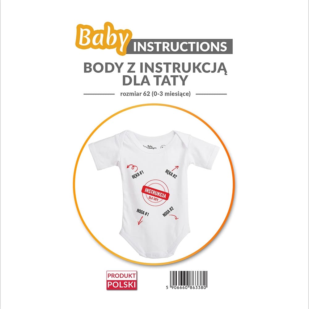 Baby Instructions bodziak z napisami instrukcja