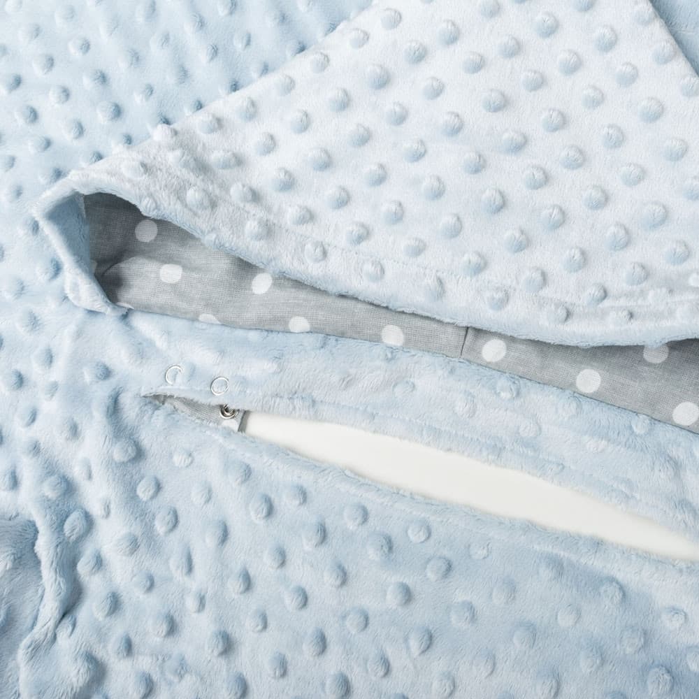 Kocyk z rękawami kapturem Szary dla dziecka dzieci